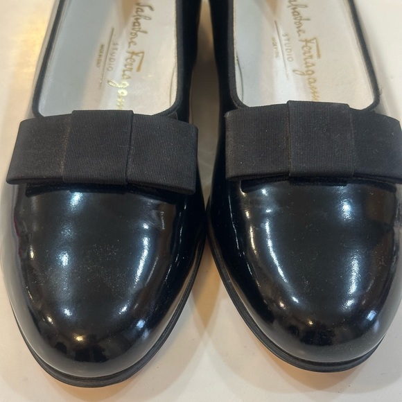 Salvatore Ferragamo RARE Men’s Formal Black Patent Opera Pumps Size 8 1/2 D EUC main image 7